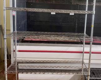 LOT # 124  -  MOBILE WIRE SHELF