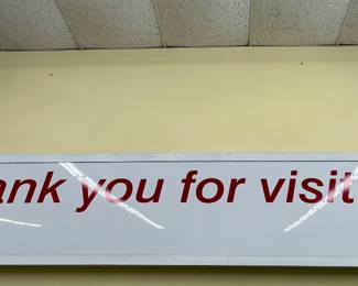 LOT # 113   -  LARGE "THANK YOU FOR VISITING" LIGHTED SIGN