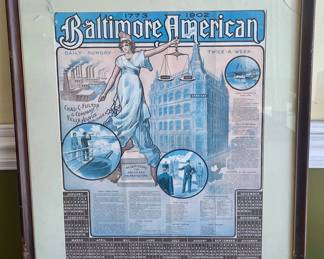 LOT #116  -  BALTIMORE AMERICAN 1773 – 1902 CALENDAR POSTER