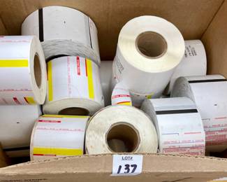 LOT #137  -  BOX LOT OF SCALE LABELS