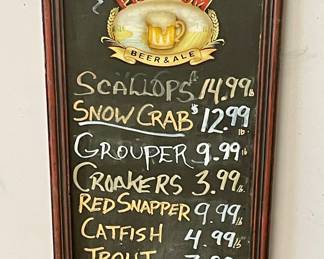 LOT #127 - PREMIUM BEER & ALE CHALKBOARD