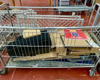 LOT # 046  - CHROME REFUSE CART