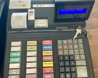 LOT # 002  -  SAM4S CASH REGISTER w/o DRAWER BASE