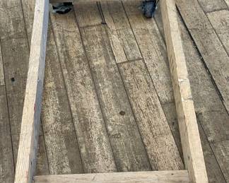 LOT #159  -  WOODEN ROLLING CART