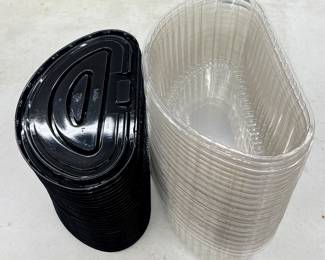 LOT #162  -  LOT/27 HALF-ROUND CAKE CONTAINERS