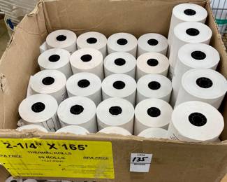 LOT #135  -  LOT/30 REGISTER THERMAL PAPER ROLLS