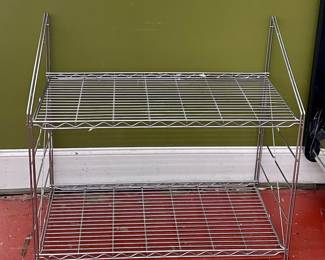 LOT #019  - WALL MOUNTABLE WIRE SHELF UNIT