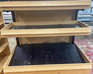 LOT # 009  - MOBILE PRODUCE SHELF/BINS