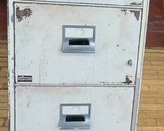 LOT # 117  -  4-DRAWER FIRE RESISTANT FILE CABINET w/KEYS