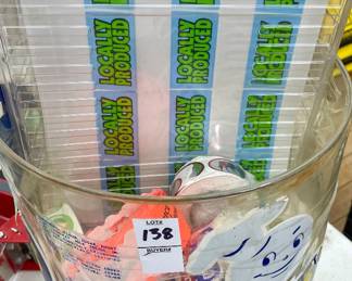 LOT #138  -  JACK'S COOKIE CONTAINER LOT OF MISC STICKERS