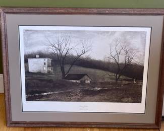 LOT #055  -  “EVENING AT KUERNERS” by ANDREW WYETH, COPYRIGHT 1976