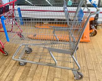 LOT # 043 & LOT # 044  -  SHOPPING CART -  GRAY/BLUE