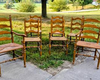 ETHAN  ALLEN LADDER  BACK CHAIRS