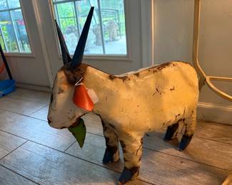 metal goat yard art