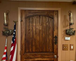 bunny sconces, American flags