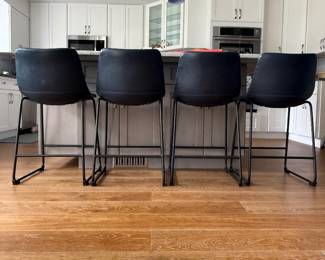 Modern barstools with leather 