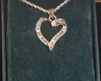 14K and Diamonds pendant.  One of hundreds of pieces of Gold jewelry in this sale 