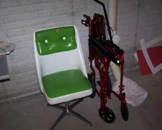 WHEELCHAIR & VINTAGE CHAIR