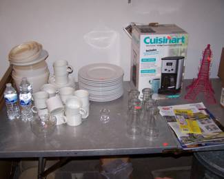 WHITE DINNERWARE & MISC.