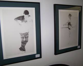 FRAMED, PENCIL-SIGNED PICTURES