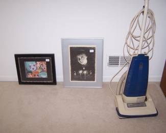 OLDER VAC & FRAMED ART