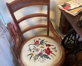 Needlepoint side chair 