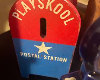Play school postal toy mailbox w blocks 