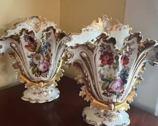 Pair porcelain vases 