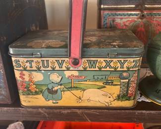 1930’s tin lunch pail nursery rhymes 