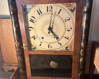 Hitchcock stenciled mantle clock 
