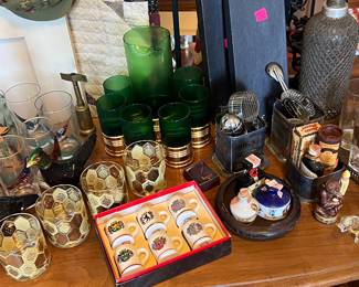 High ball glasses , green water set, Bar related items  