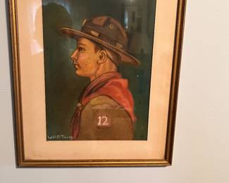 Pastel painting Boy Scout 