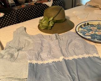 Vintage dress and hat 