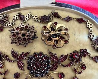 Backs of garnet pins 