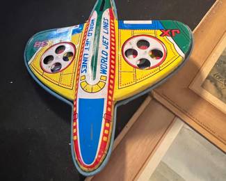 Toy tin airplane 