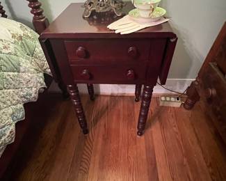 Pair Cumberland valley drop leaf cherry night stands 