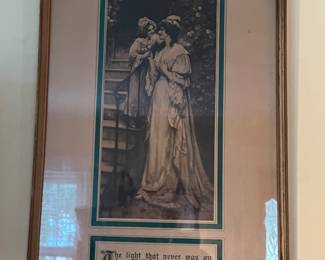 Victorian print and saying 