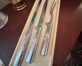 Silver carving set