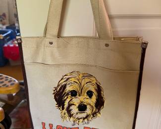 Vintage I Love Benji canvas tote bag