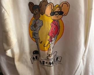 Vintage white sweatshirt with Miami Mice cartoon graphic