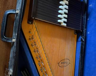 Autoharp in a hard carrying case