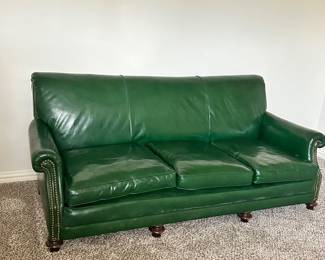 Vinyl green sofa 