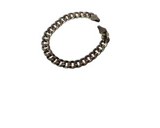 14K Yellow Gold Textured Curb Link Bracelet Missing Clasp