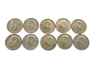 10 1967 Kennedy Half Dollars