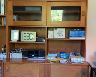 72”H x 48”L x 19”W | Vintage Mid-Century Modern Wooden Bookcase and Wall Unit