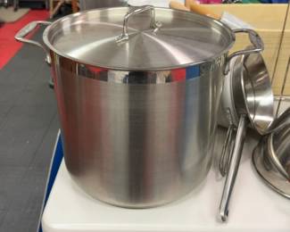 20 Quart All-Clad Stainless Steel Stockpot with Lid