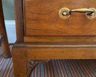 28”H c 26.5”L x 17”W | Chairside Chest Maple Solids and Walnut Veneers