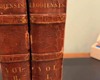 Thoresby's Ducatus Leodiensis Volumes I & II Antique Leather Bound Books