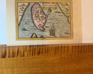 Vintage Hand-Colored Map of Mozambique 'Descriptio Regni Congi'