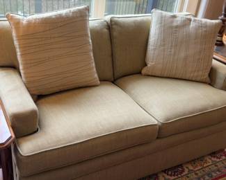 QTY 2 | 31”H x 61”L x 36”W | Stickley Fine Upholstery Modern Neutral Fabric Loveseat
